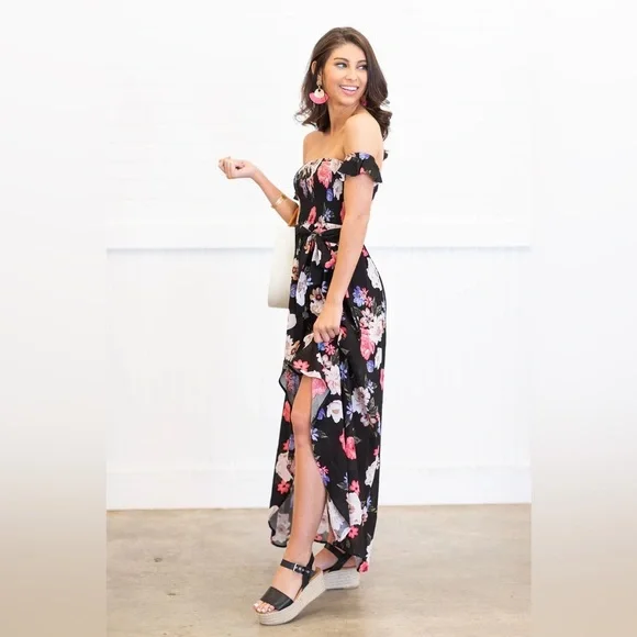 Fashion On Earth Dresses | Let's Get Away Maxi Dress, Black | Color: Black/White | Size: M | Mzreeves1love's Closet